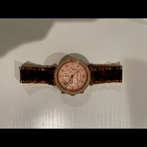 Michael kors rose gold and tortoise watch